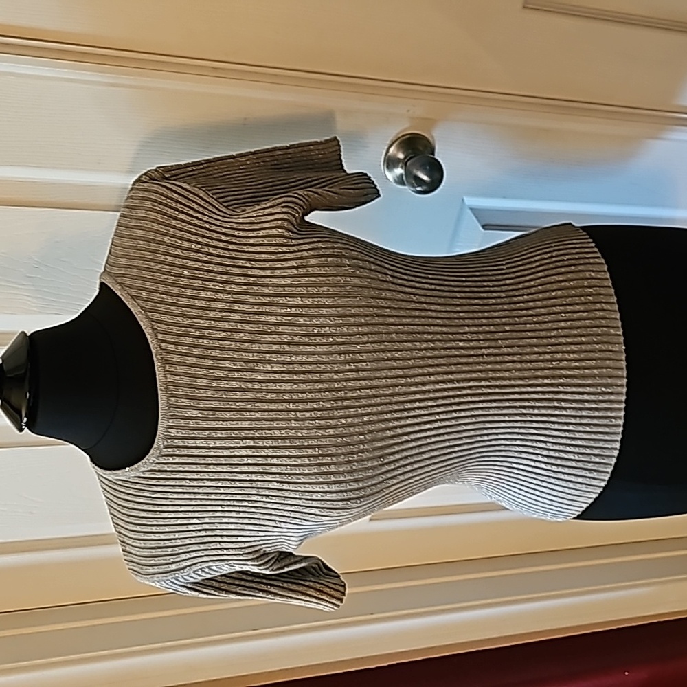 Metallic sweater.